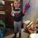 Light Saber and Chainsaw. Four year old dream.